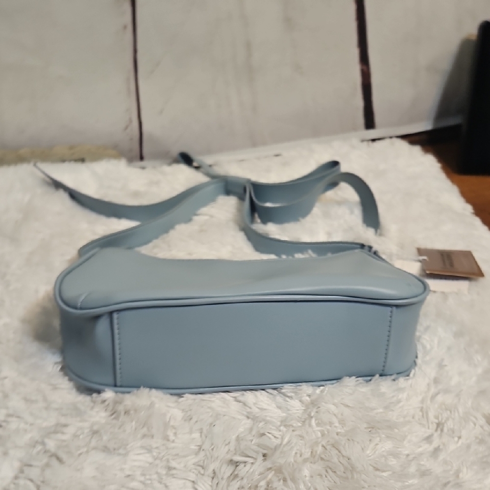 Mali + Lili Baby Blue Faux Leather Shoulder Bag with Bow Detail - Picture 4 of 9